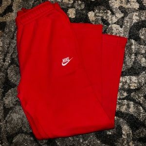 Red Nike Sweats Size Small